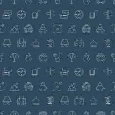 Travel line icon pattern set N11