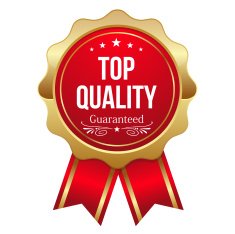 Red top quality badge with ribbon N2
