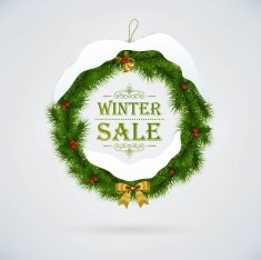Vector sale with wreath