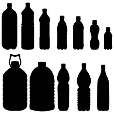 Vector Silhouettes of Plastic Bottles N3