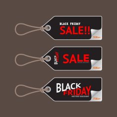 Black friday sale labels Vector idea concept