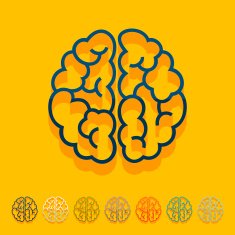 Flat design brain N29