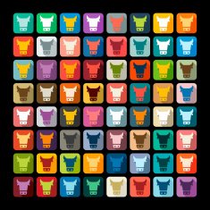 Flat design cow N5