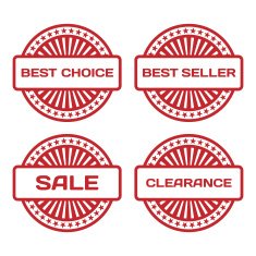 Red Rubber Stamp Set Sale Clearance etc