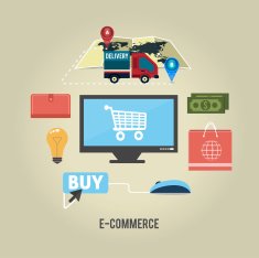 E-commerce infographic concept of purchasing N4
