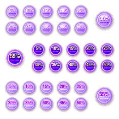 Purple Star Discount circle label