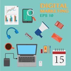 Vector digital marketing elements