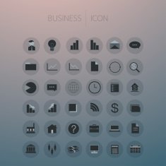 Icon set business on background vector illustration