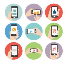 hand holding phone icon