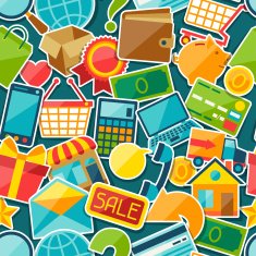 Internet shopping seamless pattern N5