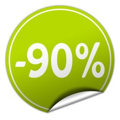 discount round green sticker on white background N5