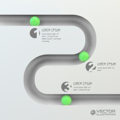 3D business illustration Vector template N2