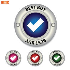 best buy button icon sign colorful