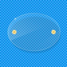 Transparent Clear Glass Plate Vector