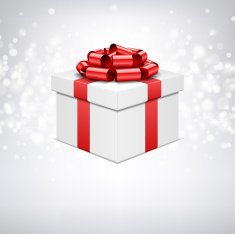 Gift box with bow and light N3