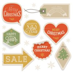 Stickers & Labels for Christmas and New Year N10