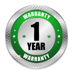 Green one year warranty seal
