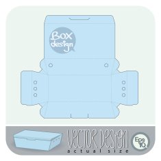 Vector Gift Box paper die cut (actual size)