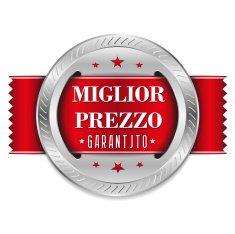 Red best price button with ribbon
