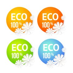 Eco banner of flower