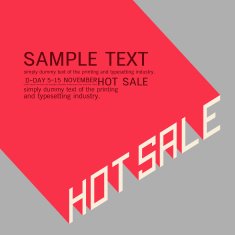 hot sale text design for advertisment