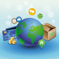 Vector internet shopping concept