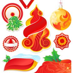 Set of Christmas Labels