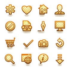 Basic web icons Brown series