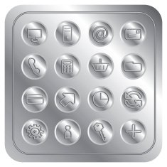 Metallic icons - ecommerce