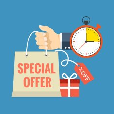 Limited time special offer concept Flat design stylish
