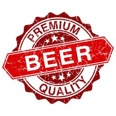 Beer red vintage stamp isolated on white background