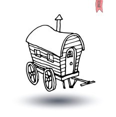 horse carriage wagon icon vector illustration N2