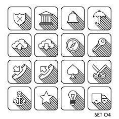 vintage icon set N4