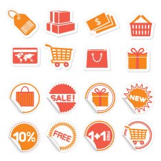 Shopping Sale Sticker Icons