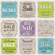 Set of special sale offer labels and banners vector N15
