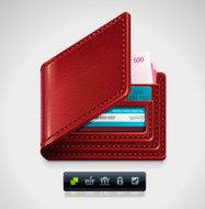 Leather wallet XXL icon