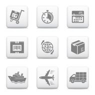 Logistics shipping icons