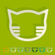 Flat design cat N29
