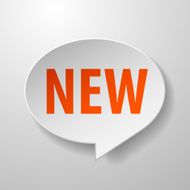New 3d Speech Bubble on White background