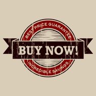 Vintage Buy Now! Label