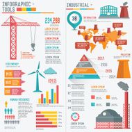 Industry and factory concept info graphic design