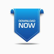 Download Now Blue Label Icon Vector Design