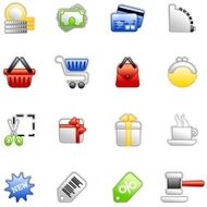 Shopping icons (colored series) N2
