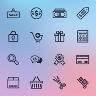 Shopping Line Icons N5