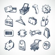 Shopping Sketch Icons