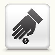 Square Button with Hand &amp; Coin N2