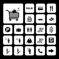 shopping mall icons set N4