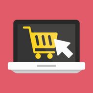 Vector Laptop Buy Online Icon Ecommerce Concept N2