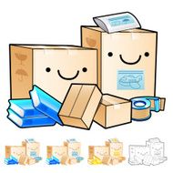 Delivery box packaging Illustration N4