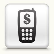 Square Button with Money Cellphone